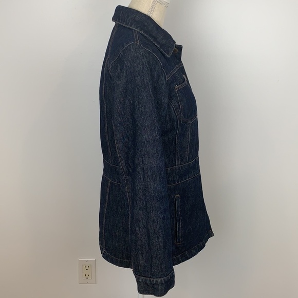 Nine West Gold Quilt Lined Denim Jean Jacket - Picture 5 of 13